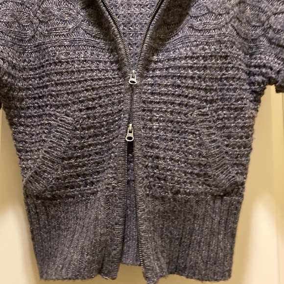 MAURICES rich brown, short sleeve w/hood, front zip sweater, women’s size S - Picture 3 of 5